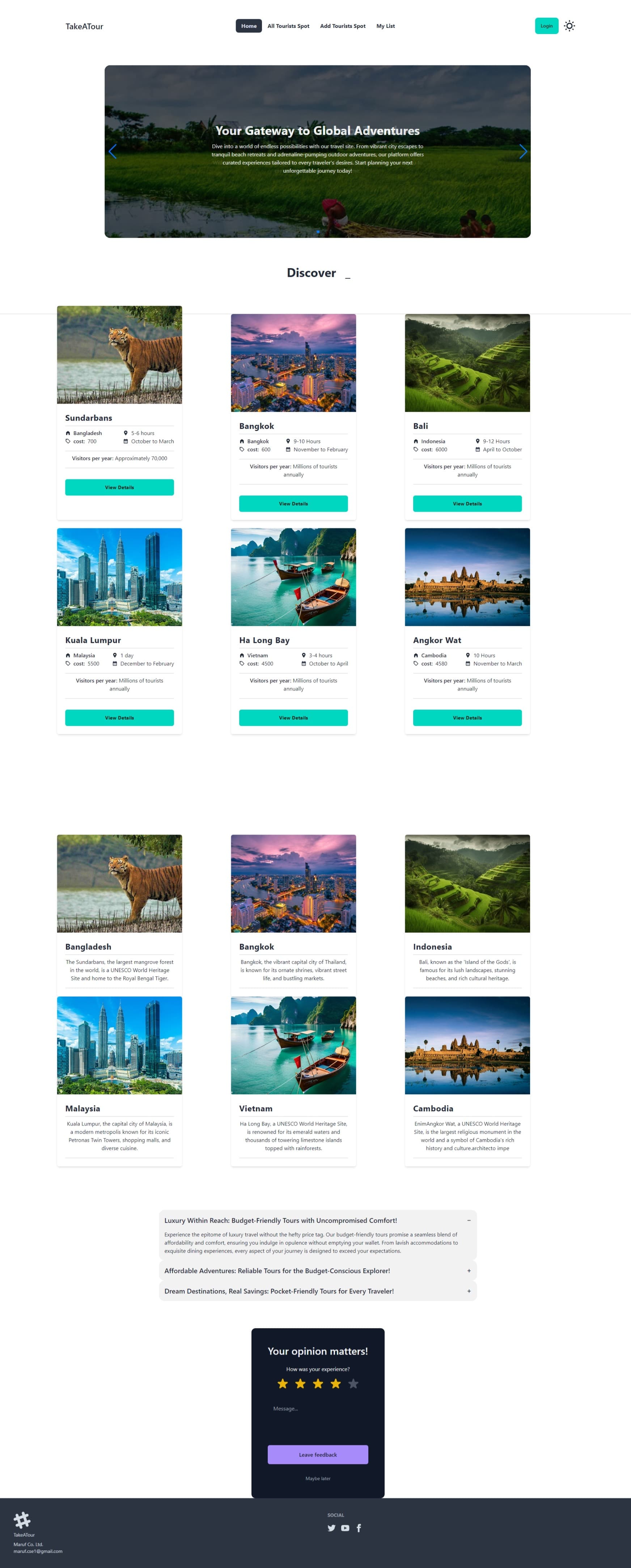 screenshot-TakeATour- Tourism website