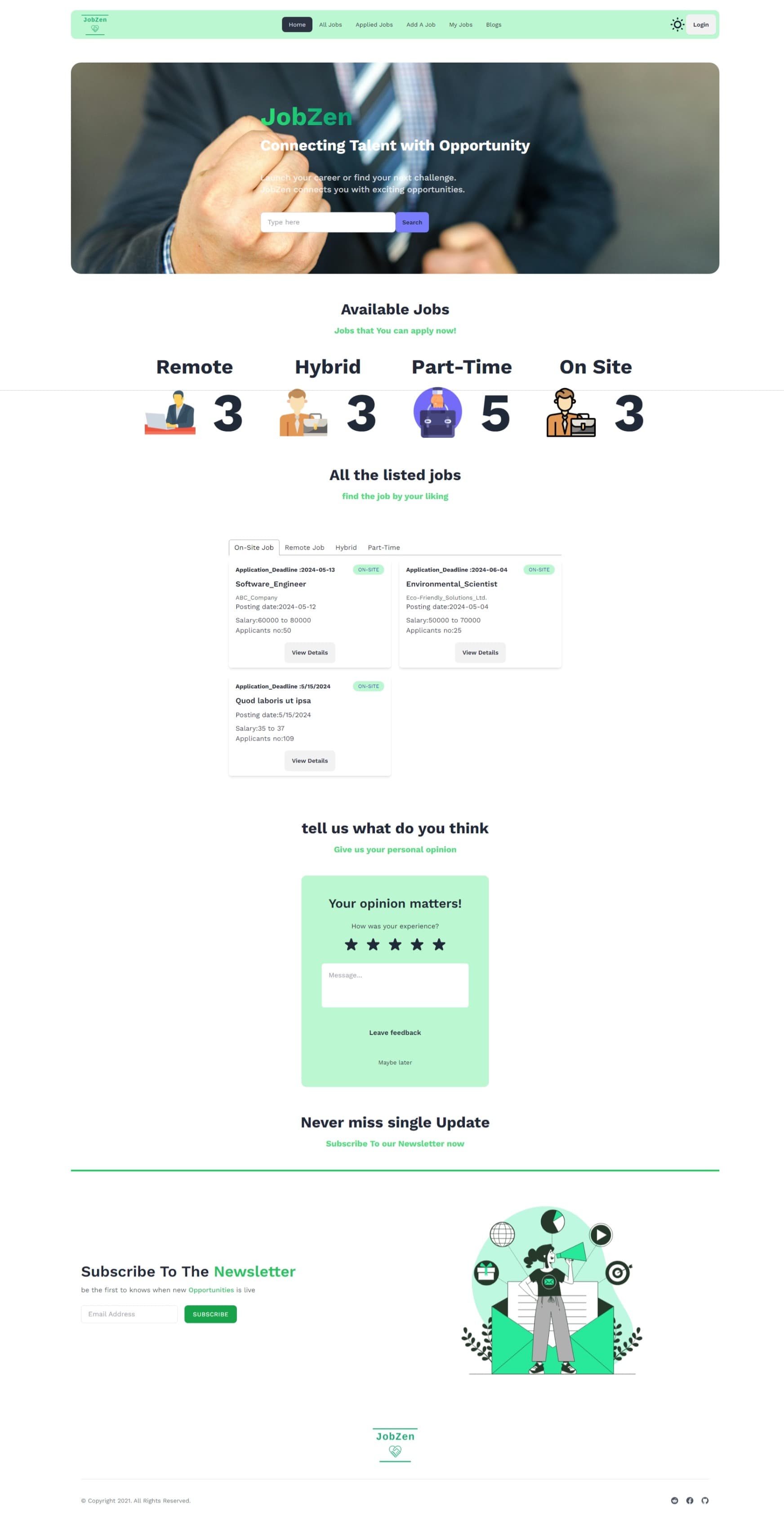 screenshot-JobZen - Job Portal website